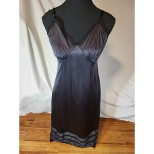 Vintage Sears Women's 36 Full Doesn't Slip Dress Black Nylon